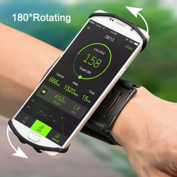 Gym-Armband iPhone / Samsung / Sony / Huawei - 180astetta kääntyvä