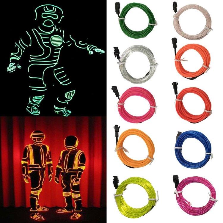 Paristokäyttöinen Led Glowstrip Neon-nauha 3 Metriä - Orange