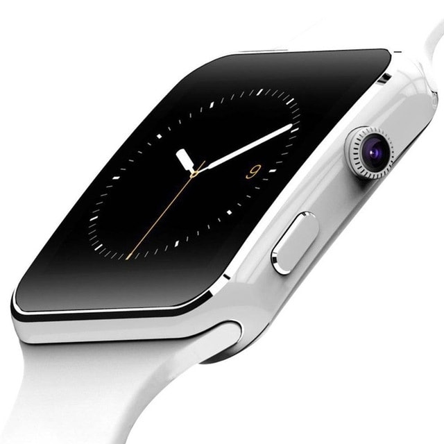 Smartwatch Kamera Touch Screen Bluetooth iPhone - valkoinen
