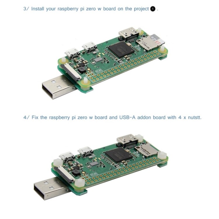 Raspberry Pi Zero USB-A kortti