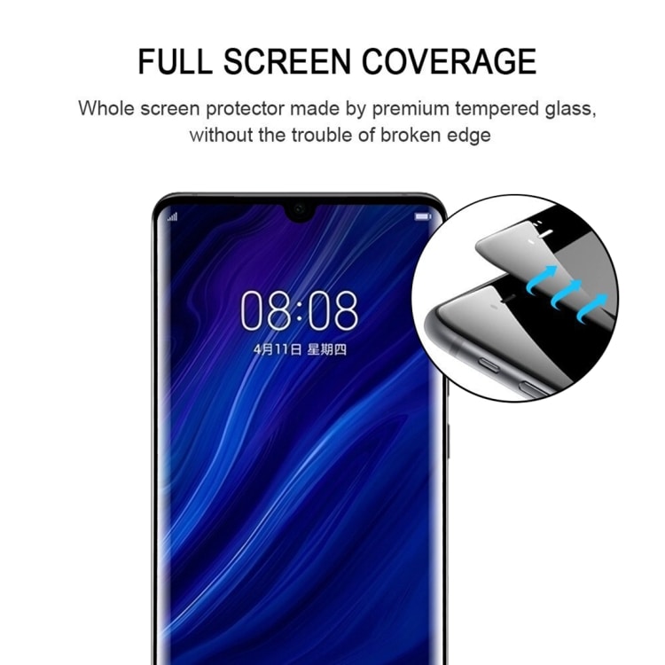 3D Koko Näytönsuoja karkaistua Lasia Huawei P30 Pro