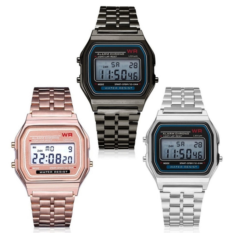 Classic Quartz LED Digitaalinen Miesten kello