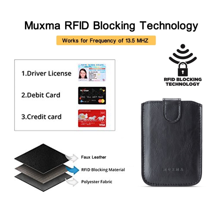 MUXMA RFID Korttipidike Matkapuhelimille - Itsekiinnittyvä