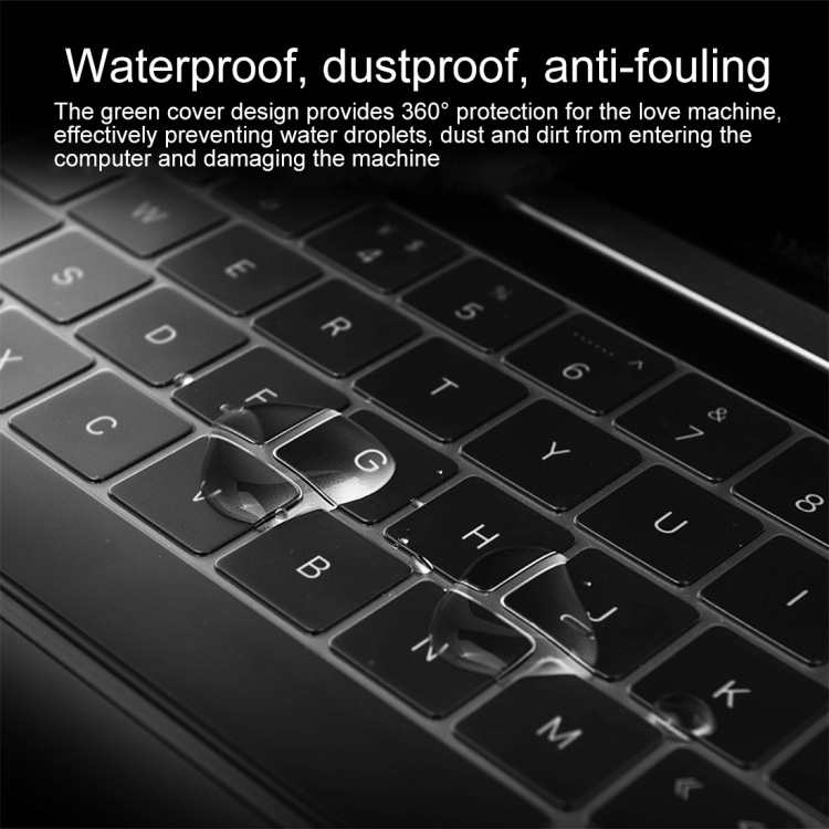 Läpinäkyvä näppäimistösuoja MacBook Pro 13/15 & Air 13