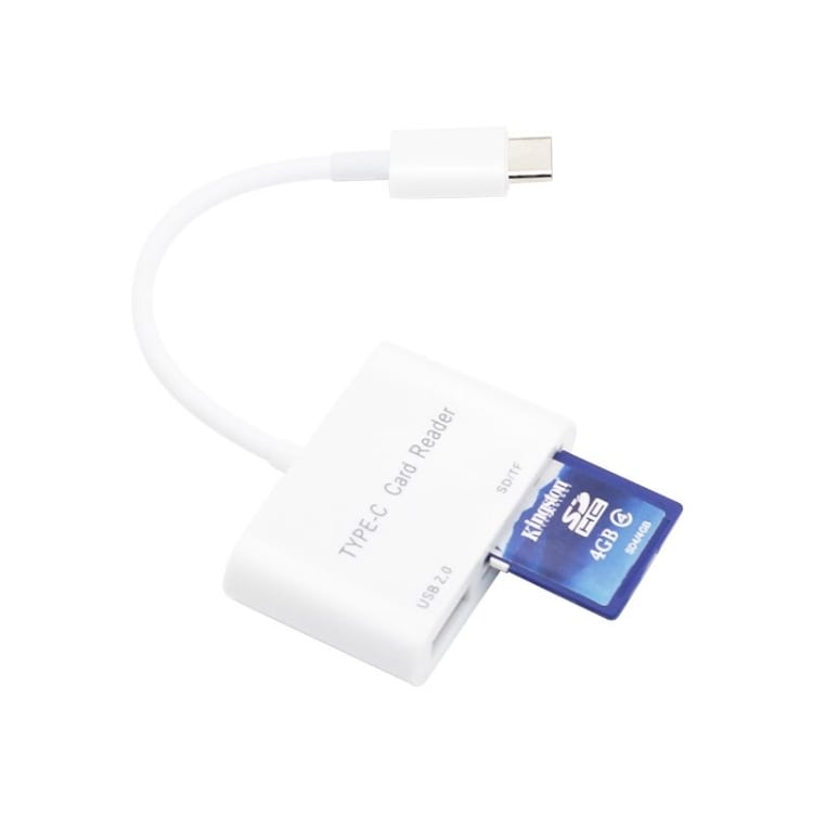 Kortinlukija USB C-Tyyppi - SD/MicroSD + USB