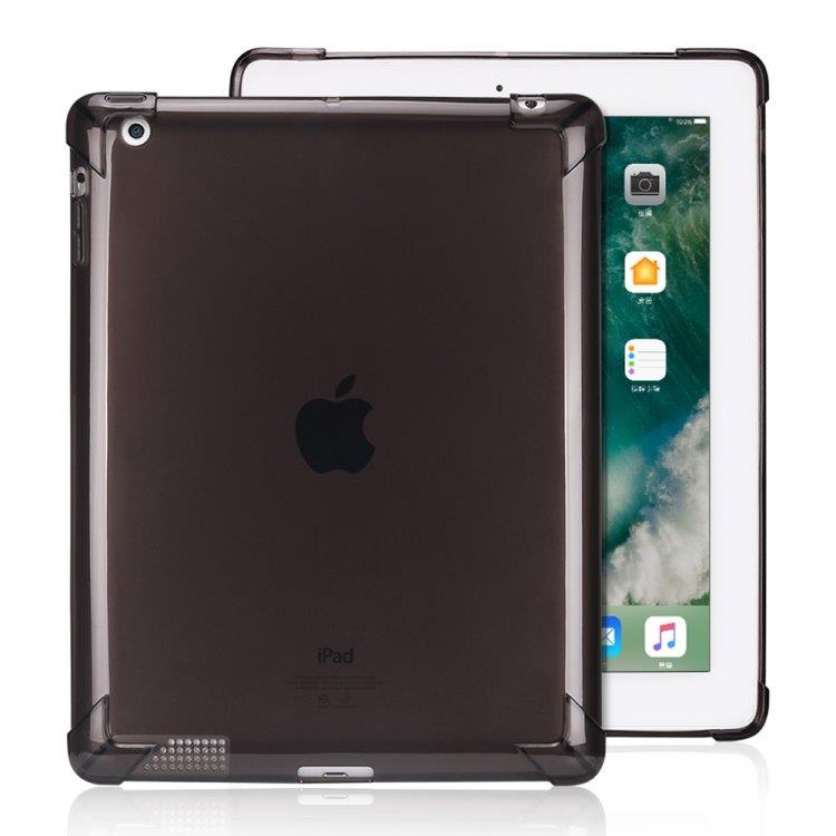 Shockproof TPU-kotelo iPad 4 / 3 / 2 Musta