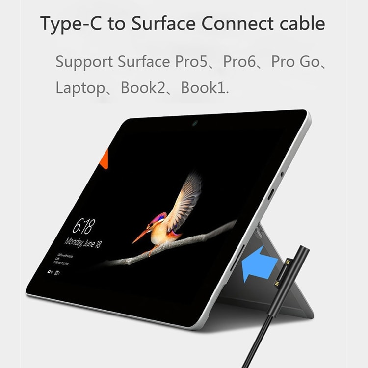 Lataussovitin Microsoft Surface Pro USB C-Tyyppi