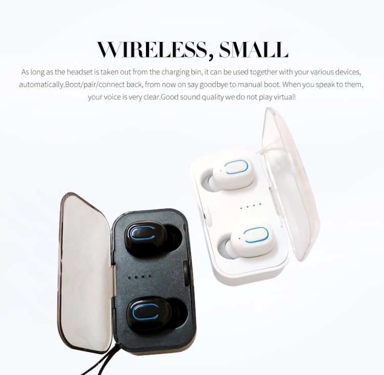 Mini Bluetooth-kuulokkeet latauskotelolla