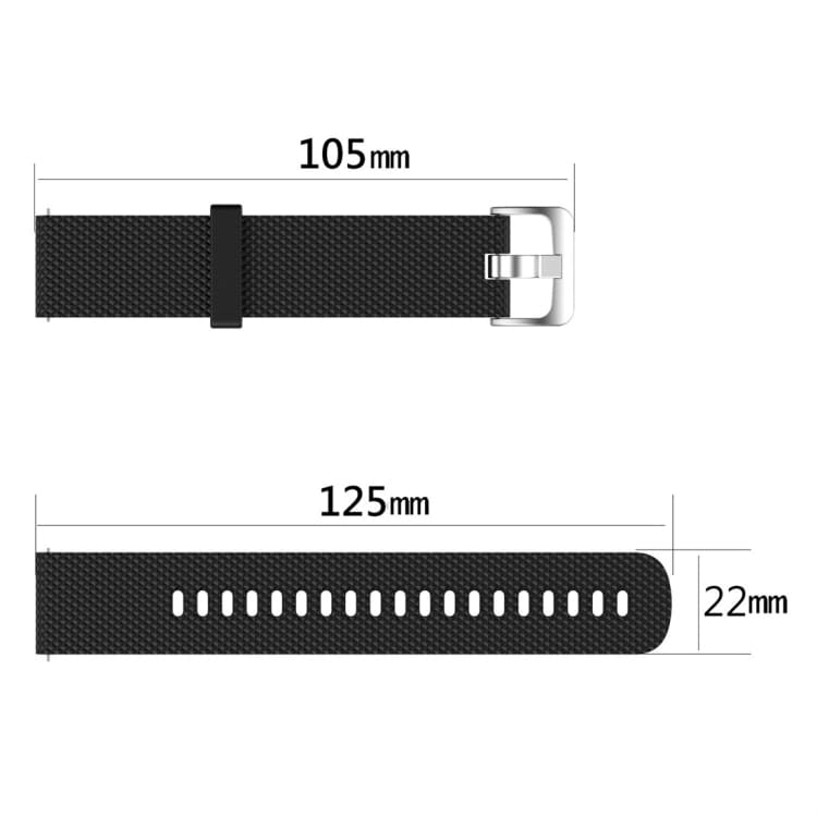 Smart Watch Silikoniranneke POLAR Vantage M 22cm - Musta