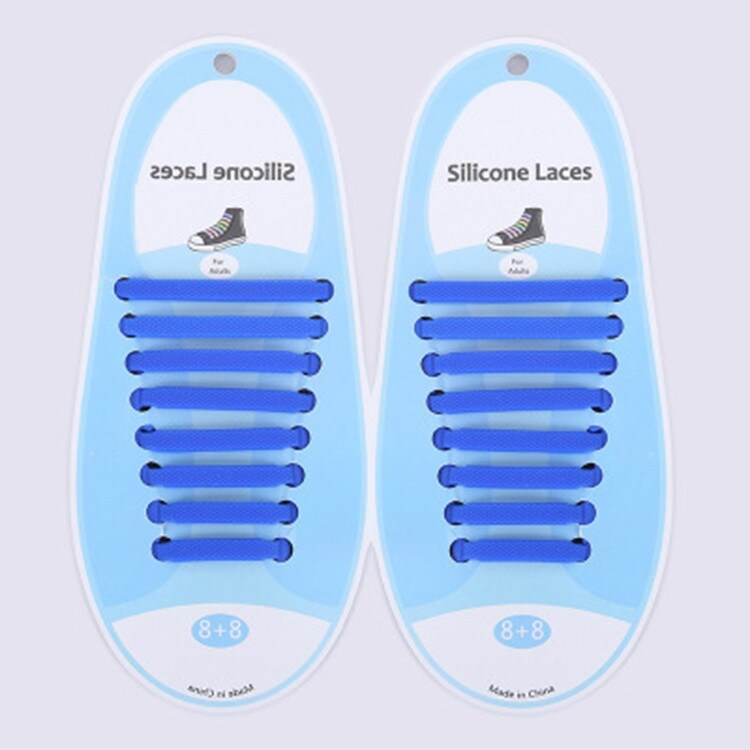 Joustavat silikoniset kengännauhat Unisex- Sininen väri