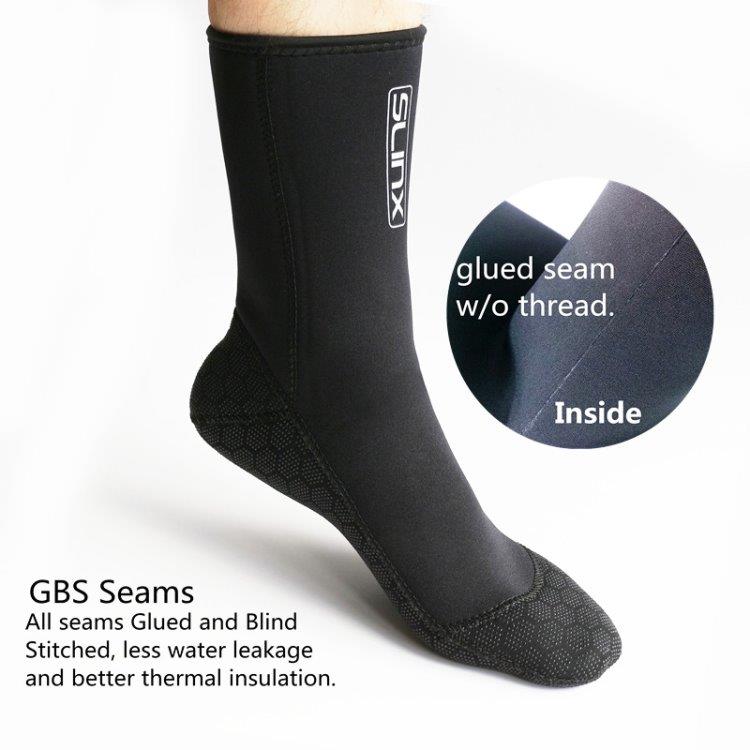 Lämpimät luistamattomat sukeltajan sukat - XLarge