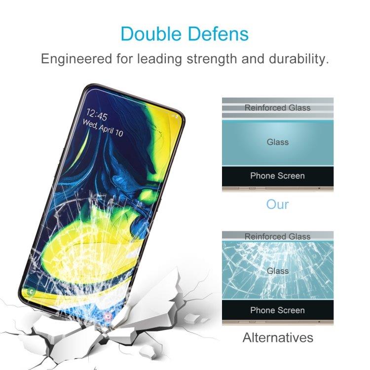 Näytönsuoja karkaistua lasia Galaxy A80