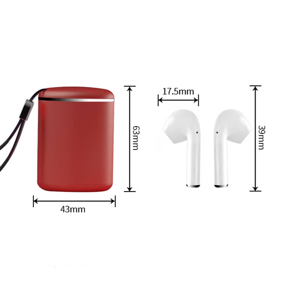 True Wireless Bluetooth Buds Valkoinen/Punainen