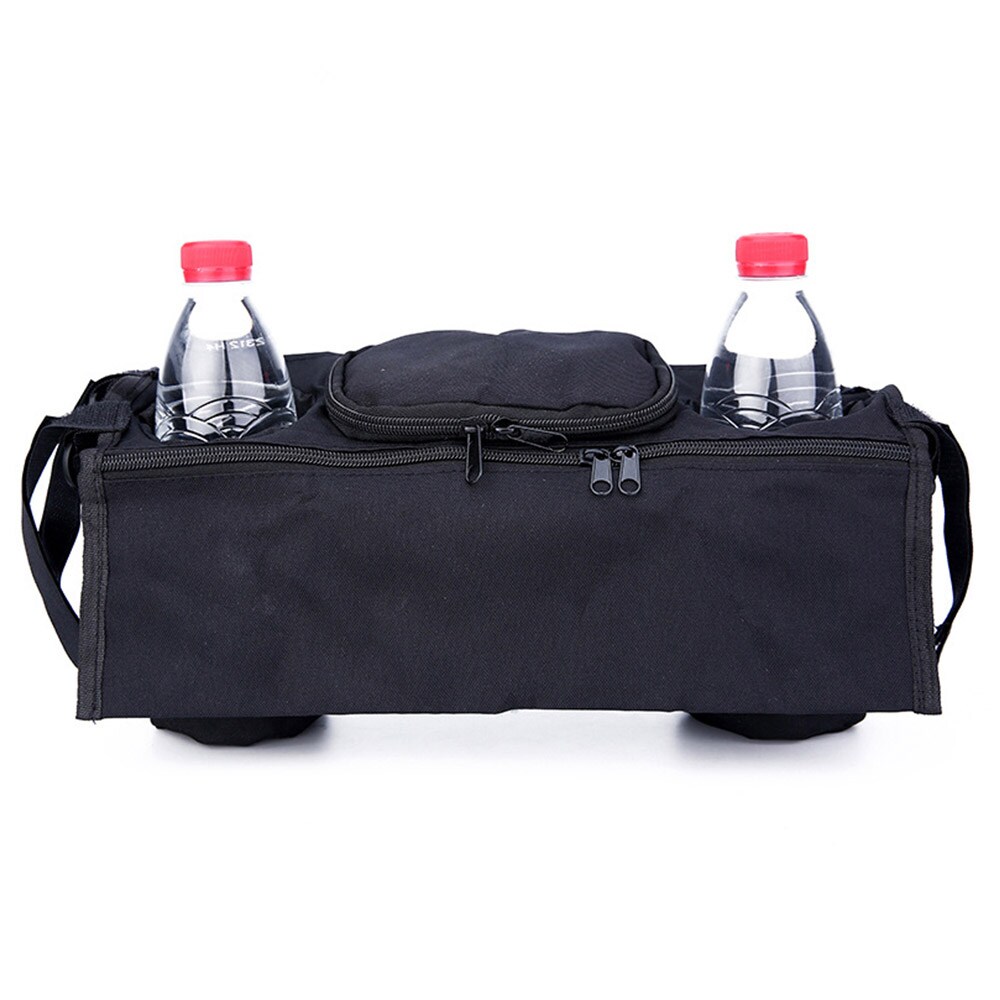 Vanhempien konsoli lastenvaunuihin, jossa on älykäs säilytysjärjestelmä