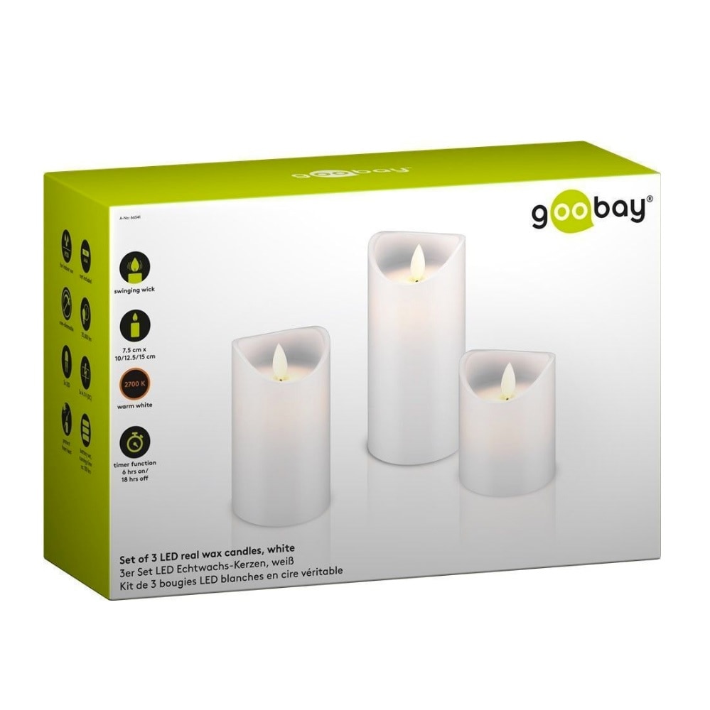 Goobay - LED-Kynttilä 3 sarja