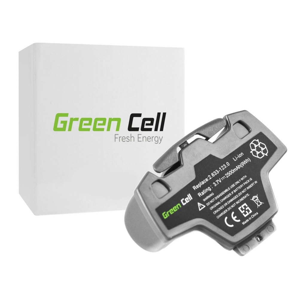 Green Cell vaihtoakku 2.633-123.0 KÃ¤rcher WV5 Plus 3.7V 2.5Ah