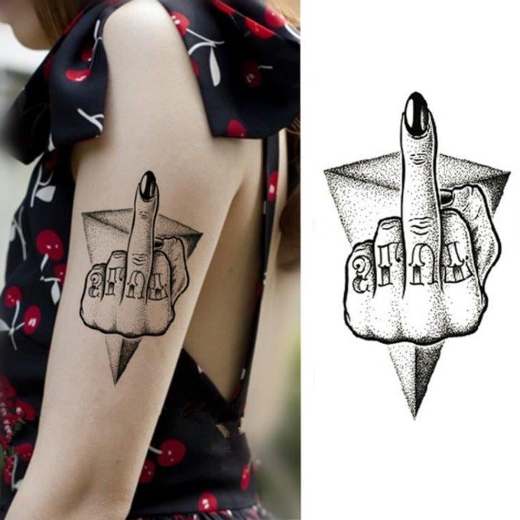 Tilapäinen tatuointi x2 - Long finger