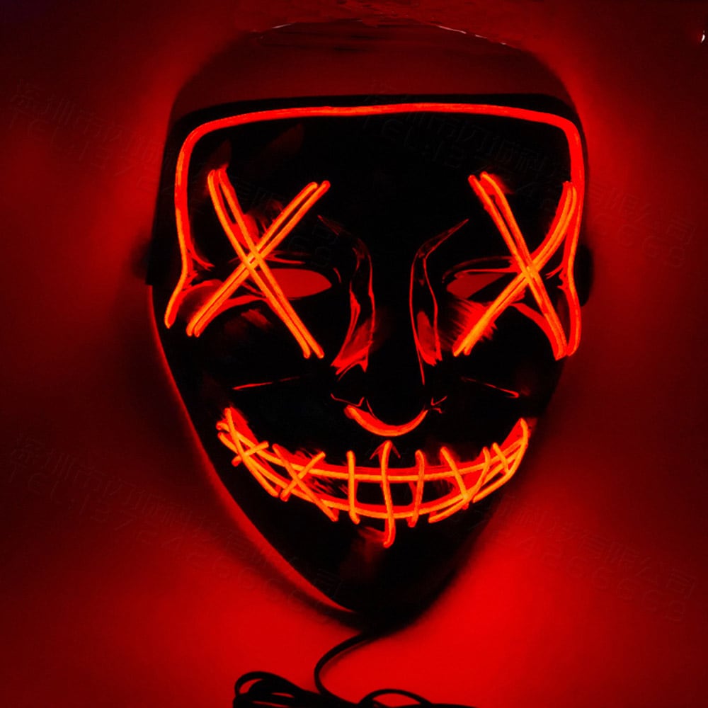 Halloween-naamio Glowing Punainen