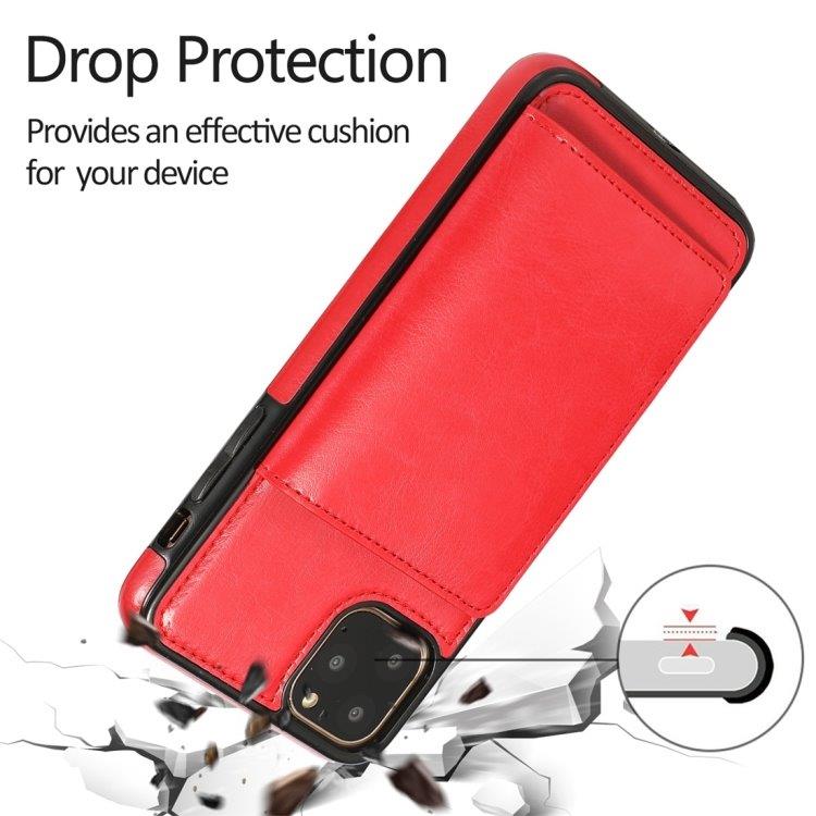 Lompakkokotelo telineellä ja lompakolla iPhone 11 Pro Punainen
