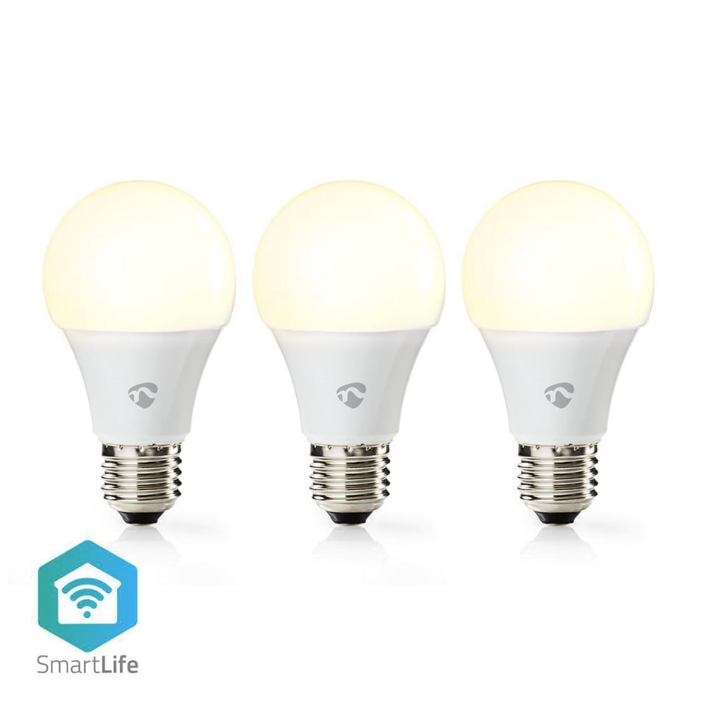 Wi-Fi Smart LED-lamppu Lämpimän valkoinen E27 3-kpl