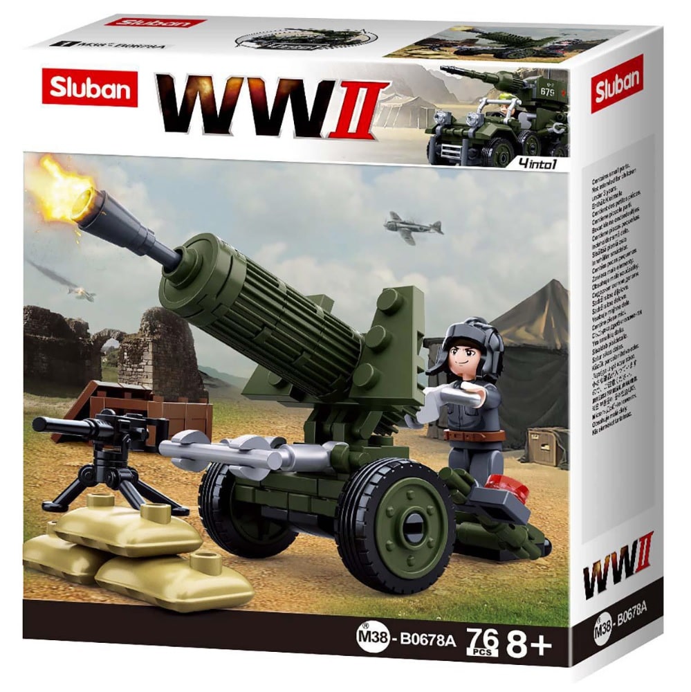 Rakennuspalikat WWII Serie Allied Artillery Gun