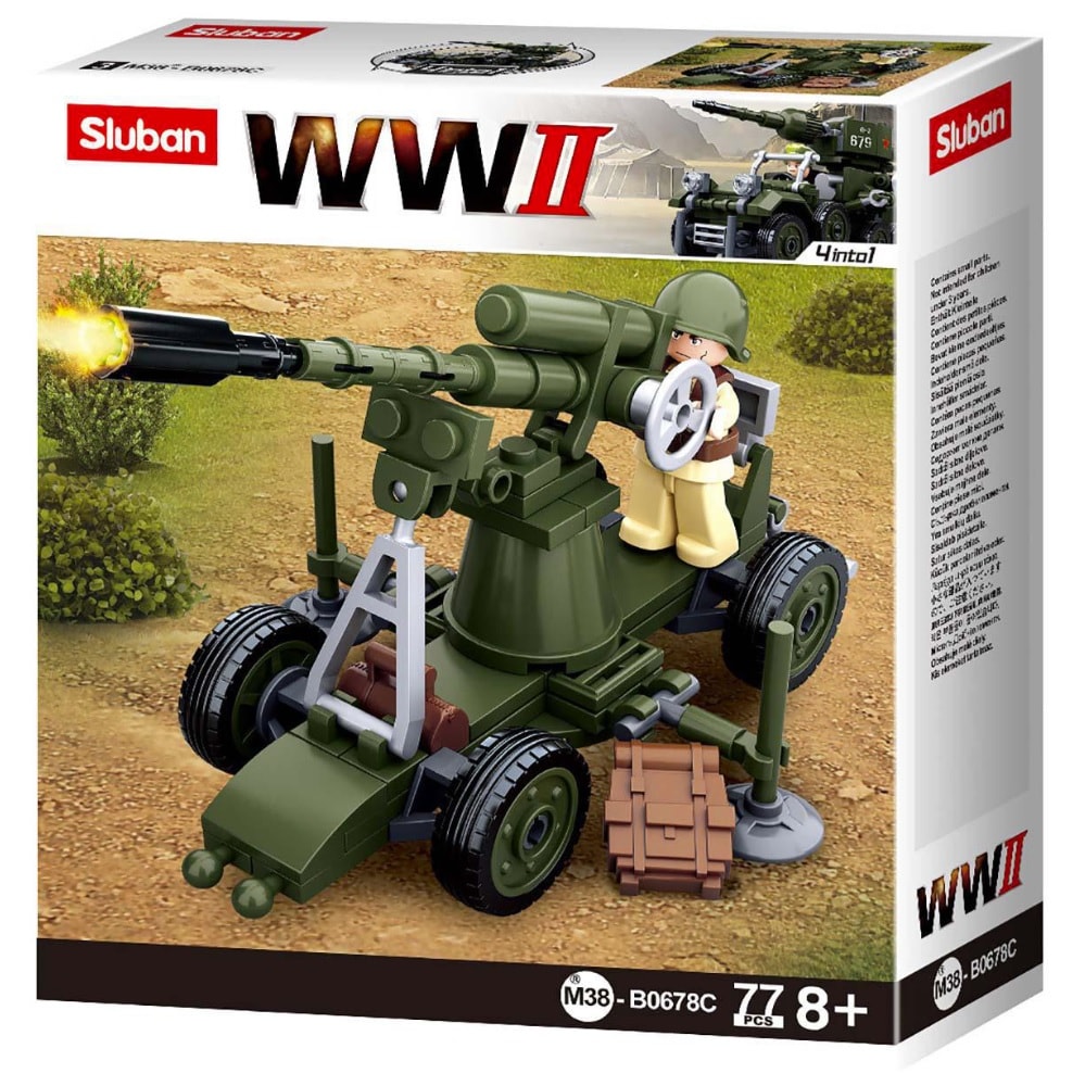 Rakennuspalikat WWII Serie Allied Antiaircraft Gun