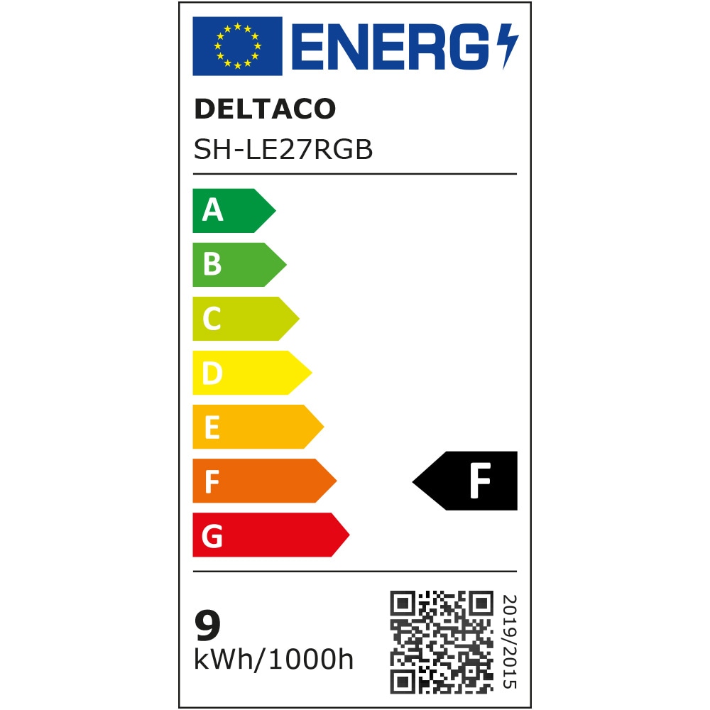 DELTACO SMART HOME WiFi RGB LED-lamppu, E27 9W 810lm