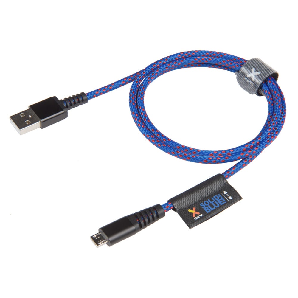 Xtorm CS010 Solid Blue Micro USB-johto