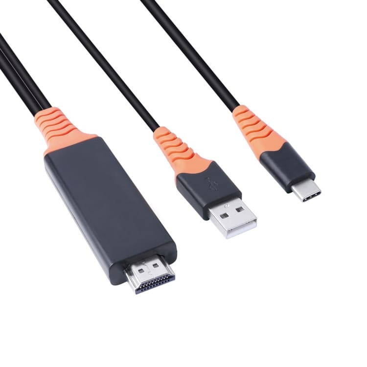 Interface johto USB-C / Type-C to 4K HD HDMI + USB lataus - 2 m