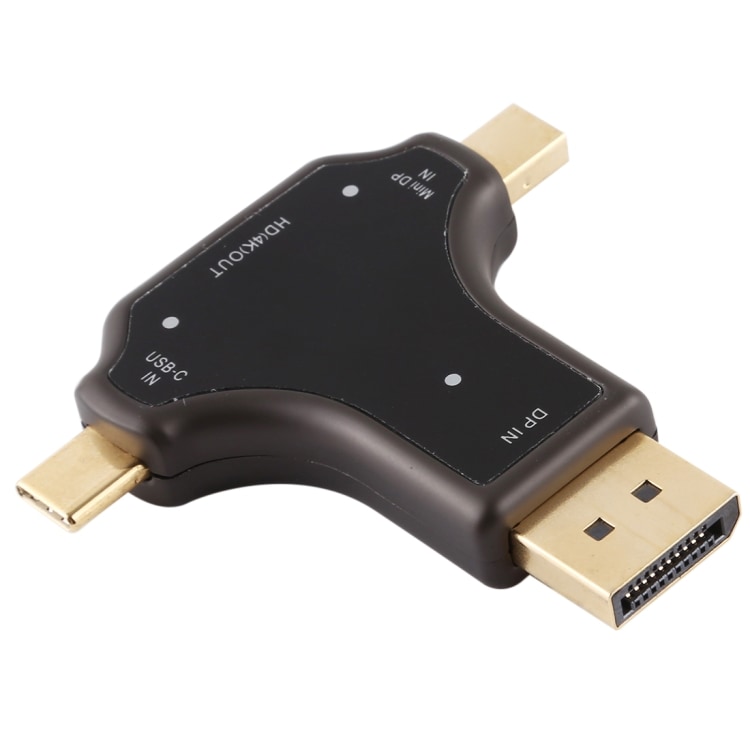 DisplayPort + Mini DisplayPort + USB Typ-C -> HDMI naaras