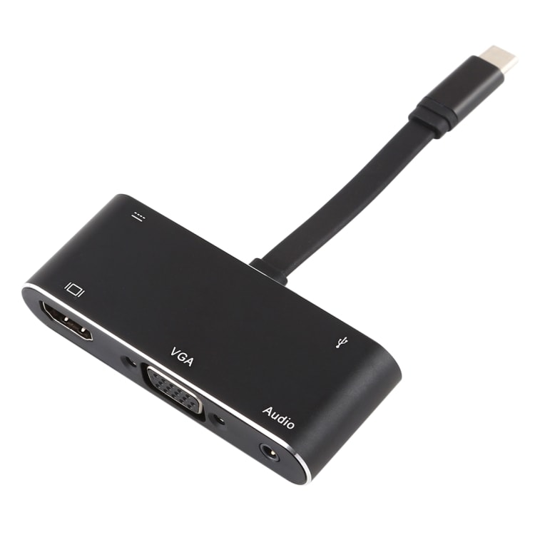 3 i 1 USB-Typ-C -> PD + HDMI + VGA + Audio + USB 3.0 Naaras