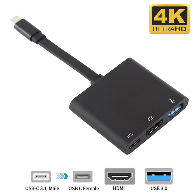 3 i 1  USB-Typ-C -> PD +  HDMI + USB 3.0 Naaras
