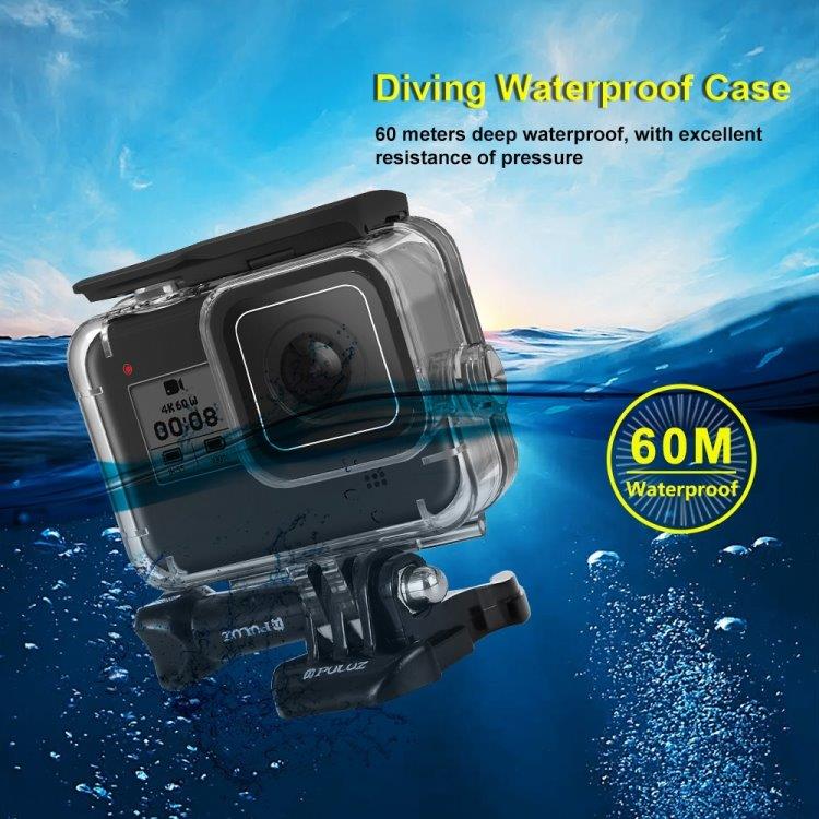 Kamerasuojus laitteeseen GoPro HERO 8 -  Vedenkestävä jopa 60 m syvyyteen