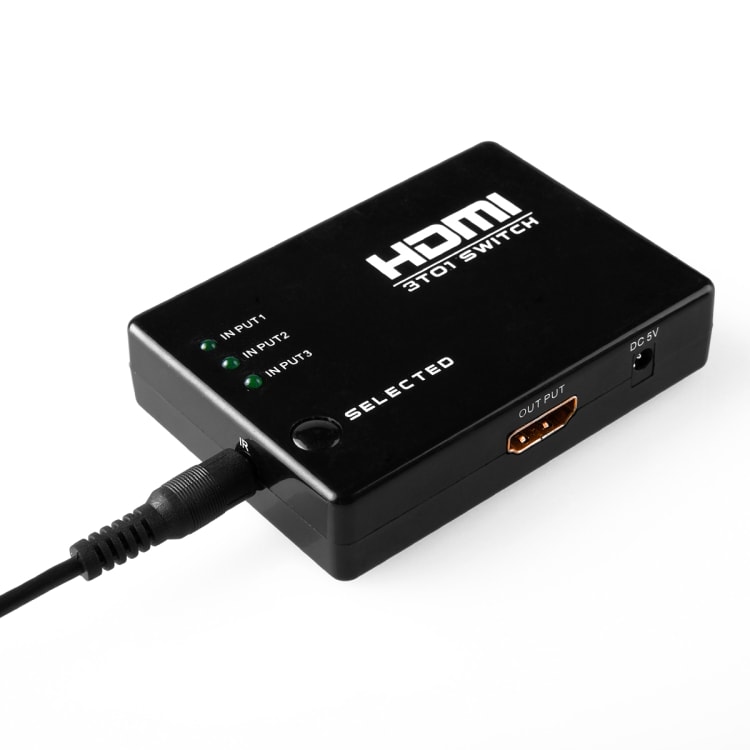 HDMI 3i1  Kytkin 1080 IR kauko-ohjaimella