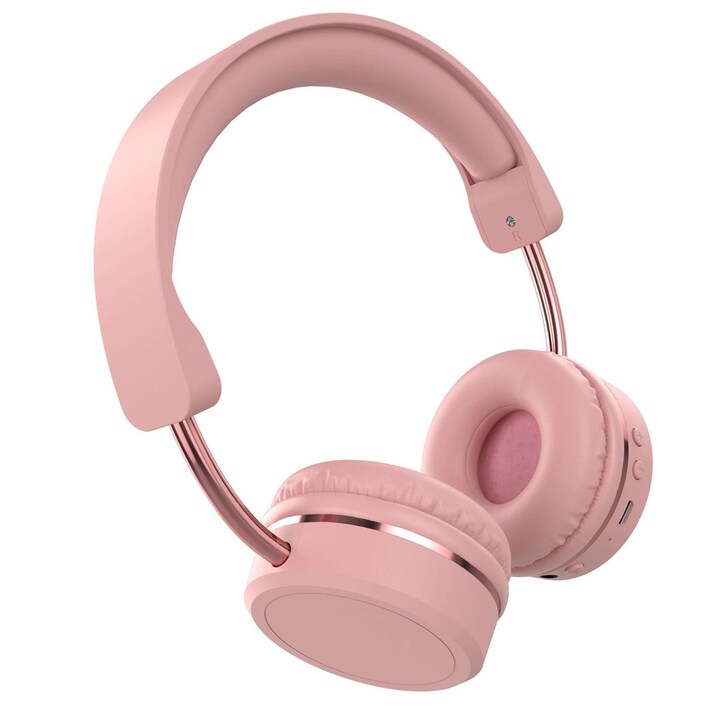 KitSound Metro X Bluetooth Headset - Vaaleanpunainen