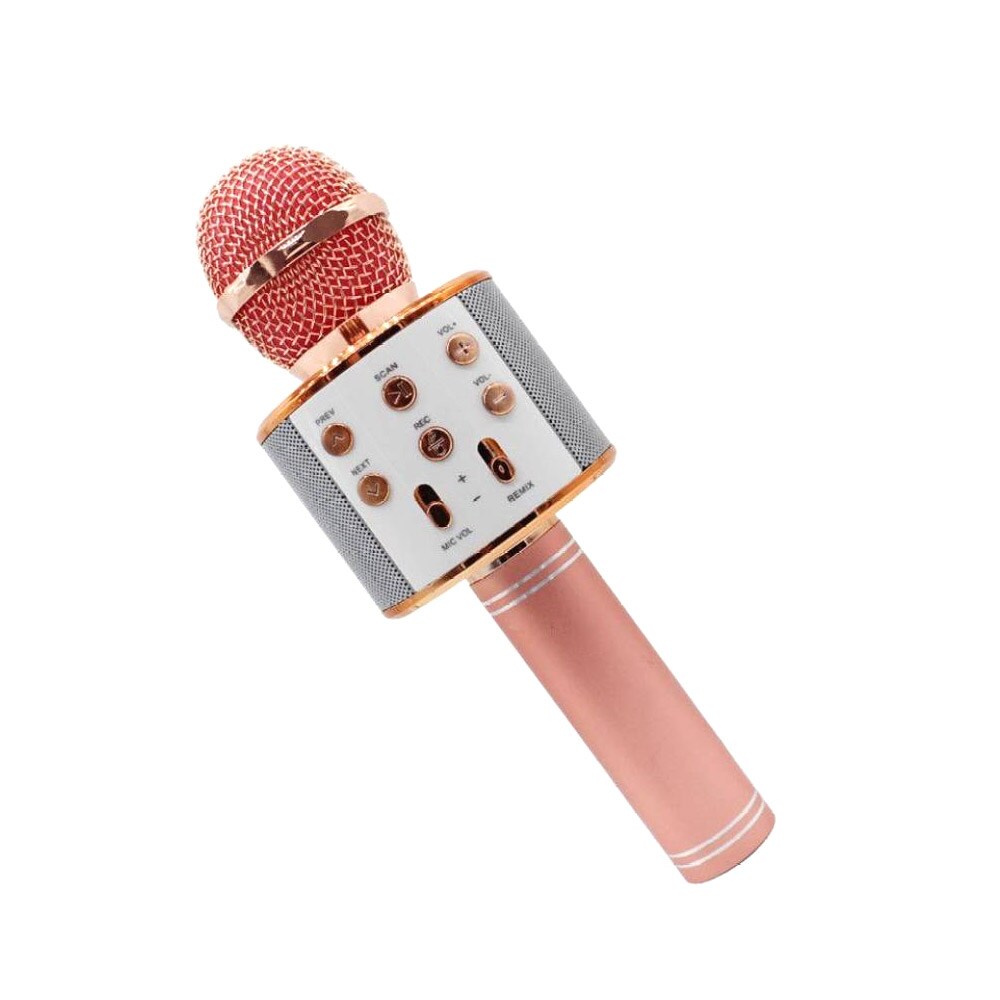 Karaokemikrofoni Bluetooth Rose Gold