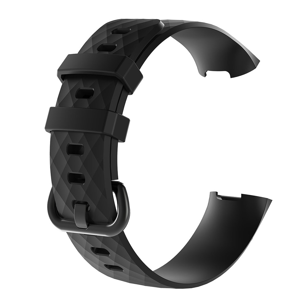 Musta Silikoniranneke Fitbit Charge 3 SE - S Koko