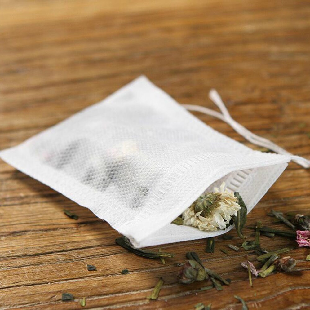 Uudelleentäytettävät teepussit 100-pack irtoteelle