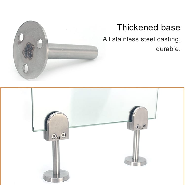 Lasiseinän kiinnike 14x80 mm XL / Lasikiinnike tangolla / Ruostumattomasta teräksestä valmistettu levykiinnike