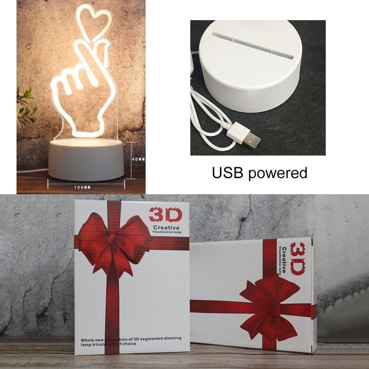 Valkoinen 3D USB-Lamppu - Maapallo