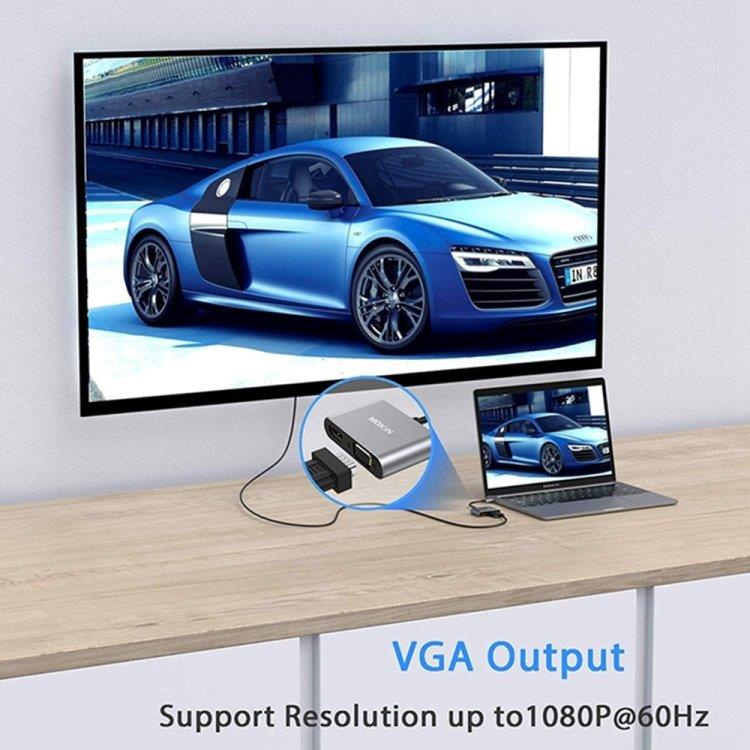 Multiport Adapter -  4in1 VGA/HDMI/USB 3.0/ USB-C Nintendo Switch/Samsung/MacBook