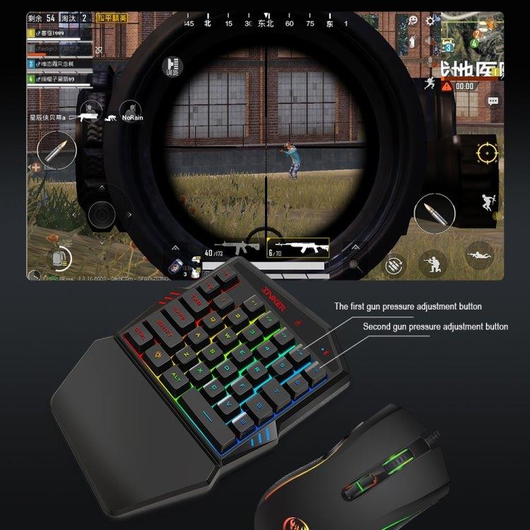 HXSJ K88 Langaton Gaming TNäppäimistö + Langallinen Hiiri
