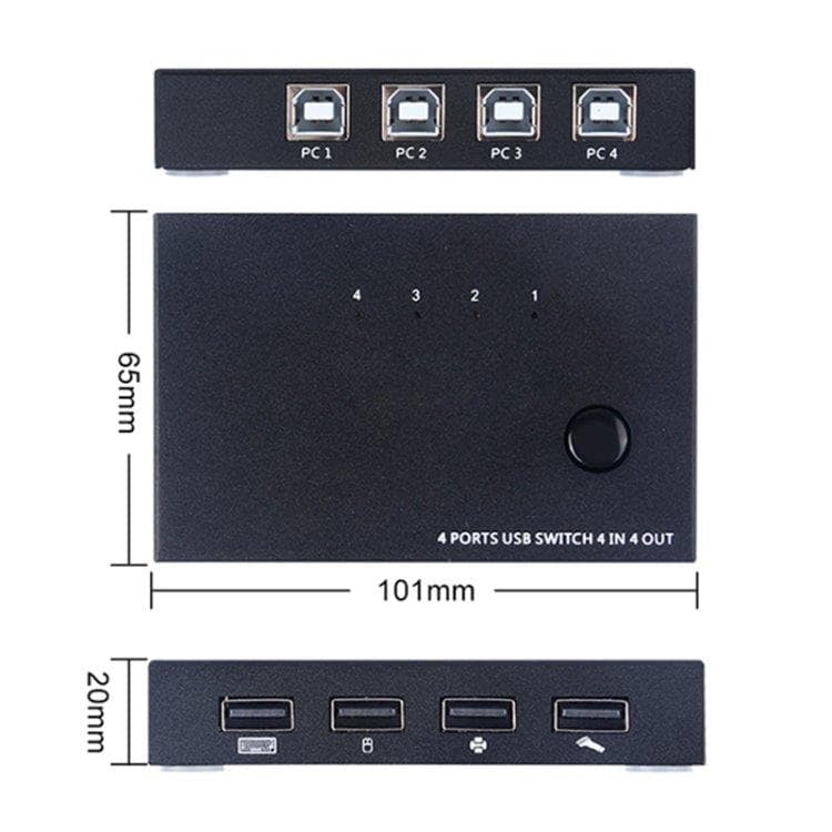 4 Tietokoneen Switch AM-UK404 USB2.0