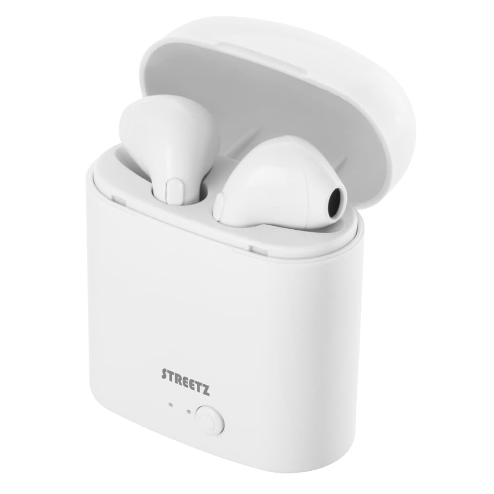 STREETZ True Wireless Large Semi In-Ear Valkoinen