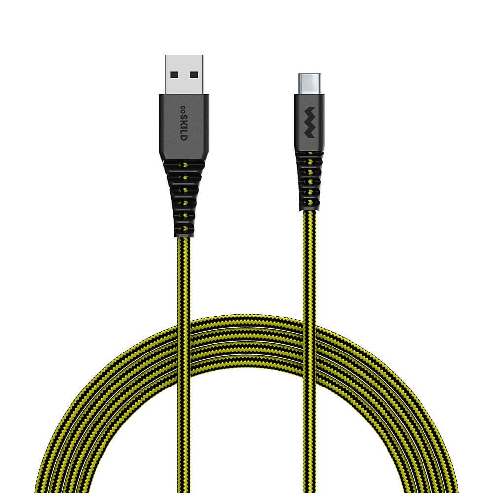 SOSKILD Latauskaapeli USB-C 1.5m Ultimate Strenght Musta/Keltainen