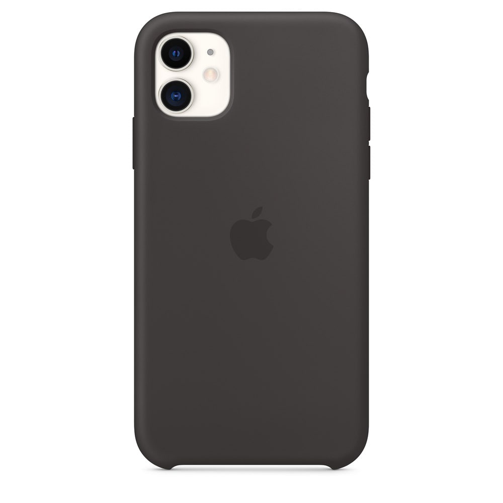 Apple Silicone Case iPhone 11 - Musta