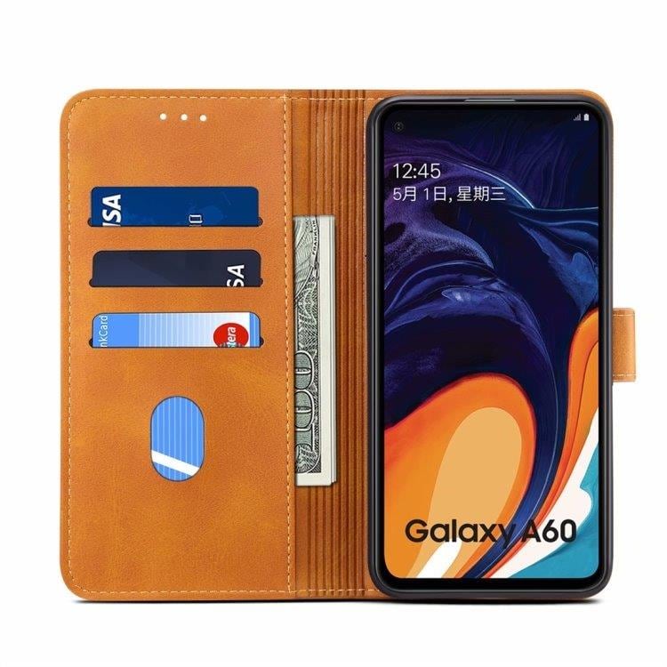 Flip kotelo korttitaskuilla ja telineellä Samsung Galaxy A20 / A30 Beige