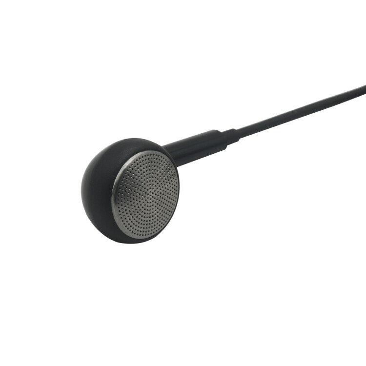 Mono-kuulokkeet mikrofonilla - 3,5 mm:n liitäntä ja painikeohjaus - Musta
