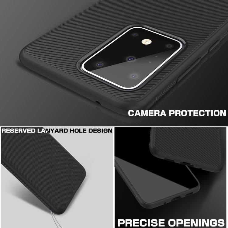 Pehmeä TPU-kuori mustana Samsung Galaxy S20 Ultra mallille