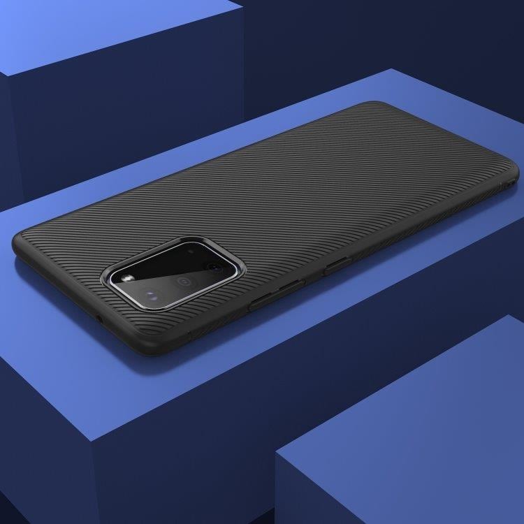 Pehmeä TPU-kuori mustana Samsung Galaxy S20+ Lite mallille